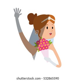 Isolated bride design
