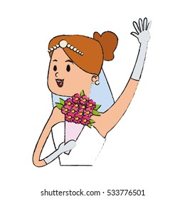 Isolated Bride design