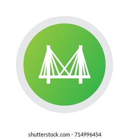 Isolated Bridge Icon Symbol On Clean Background. Vector Golden Gate Element In Trendy Style.