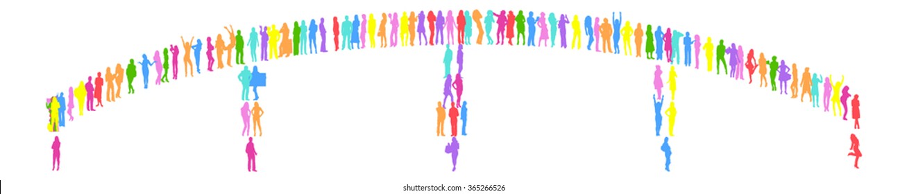 Puente aislado hecho de siluetas vectoriales 