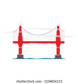 Isolated bridge structure image. Vector illustration design