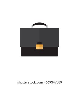 Isolated Briefcase Flat Icon. Portfolio Vector Element Can Be Used For Portfolio, Briefcase, Diplomat Design Concept.