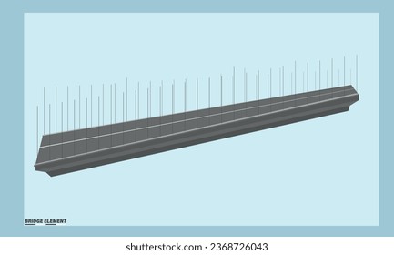 elemento de puente aislado. arquitectura moderna.