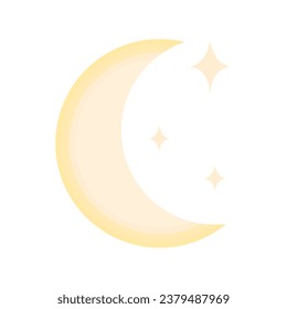 Isolated bright moon icon Vector