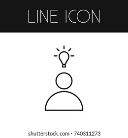 Isolated Bright Outline. Idea Vector Element Can Be Used For Idea, Bright, Think Design Concept.