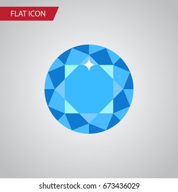 Isolated Brilliant Flat Icon. Diamond Vector Element Can Be Used For Diamond, Brilliant, Gem Design Concept.
