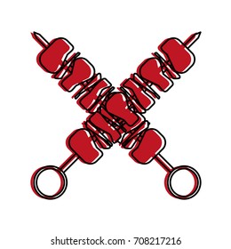 Isolated brochette design