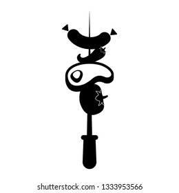 Isolated brochette icon image. Vector illustration design