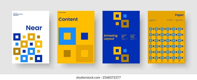 Isolated Brochure Design. Geometric Flyer Template. Creative Report Layout. Banner. Poster. Background. Book Cover. Business Presentation. Pamphlet. Handbill. Catalog. Portfolio. Journal