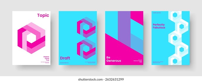 Isolated Brochure Design. Modern Report Layout. Geometric Book Cover Template. Flyer. Poster. Banner. Background. Business Presentation. Pamphlet. Catalog. Brand Identity. Leaflet. Journal