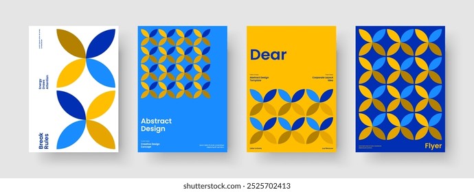 Diseño de folleto aislado. Diseño Abstractas del Anuncio. Plantilla de presentación de negocios moderna. Portada de libro. Cartel. Antecedentes. Volante. Informe. Cuaderno. Manual. Boletín informativo. Identidad de marca. Revista