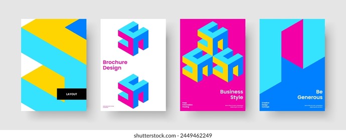 Isolated Brochure Layout. Geometric Banner Template. Abstract Background Design. Poster. Report. Flyer. Book Cover. Business Presentation. Pamphlet. Catalog. Notebook. Advertising. Magazine