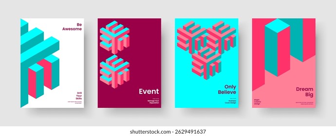 Isolated Brochure Layout. Geometric Book Cover Design. Abstract Report Template. Background. Poster. Banner. Business Presentation. Flyer. Portfolio. Notebook. Brand Identity. Journal. Advertising