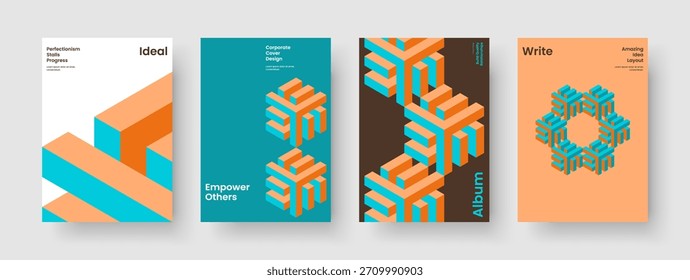 Isolierte Broschüre. Modernes Hintergrunddesign. Vorlage für geometrische Banner. Buchumschlag. Geschäftspräsentation. Bericht. Poster. Flyer. Portfolio. Markenidentität. Werbung. Handzettel Newsletter