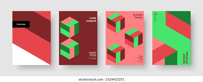 Isolierte Broschürenvorlage. Abstrakter Berichtsentwurf. Layout für kreatives Buchcover. Flyer. Hintergrund. Geschäftspräsentation. Banner. Poster. Portfolio. Erfassung Katalog. Notebook. Markenidentität
