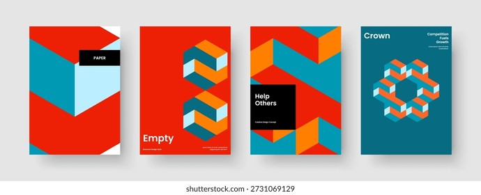 Modelo de Brochura Isolada. Design de Relatório Criativo. Layout moderno do cartaz. Estandarte. Apresentação Comercial. Fundo. Folheto. Capa do livro. Portfólio. Diário. Folheto. Identidade da marca. Catálogo
