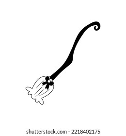 Isolated broom draw hallowen vector illustration
