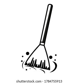 Isolated broom icon. Cleaning equipment icon - Vector