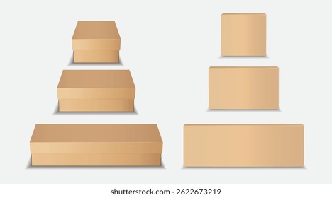 einzelne Brown Box Mockup EPS Vektor EPS Vektor