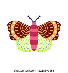 Isolated brown butterfly vector illustration