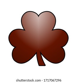 Isolated Brown Clover Emoji Vector