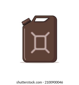 Isolated Brown Jerry Can Cartoon Vector Graphics