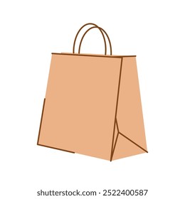 Illustration für isolierte braune Papiertüten