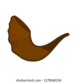 Isolated brown shofar icon