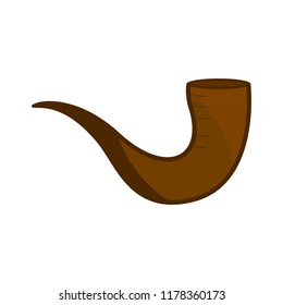 Isolated brown shofar icon