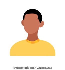 Isolated brunette man head vector illustration