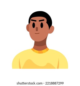 Isolated brunette man vector illustration