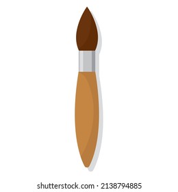 Isolated brush supplies school vector illustration