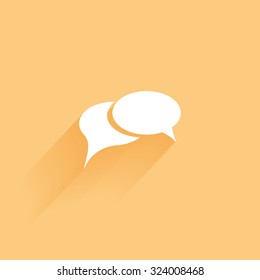 Isolated bubble chat icon on a colored background