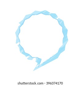 Isolated bubble chat on a textured background
