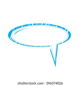 Isolated bubble chat with texture on a white background