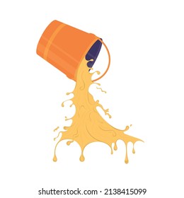 Isolated bucket dropping honey image Vector