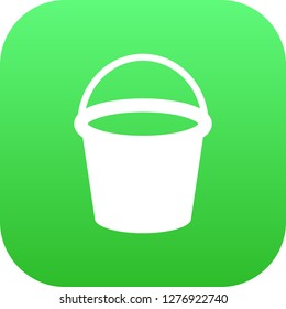 Isolated bucket icon symbol on clean background. Vector pail element in trendy style.