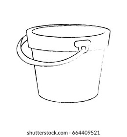 isolated bucket of sand