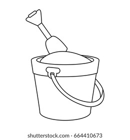 isolated bucket of sand