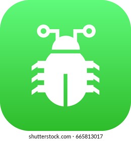 Isolated Bug Icon Symbol On Clean Background. Vector Virus  Element In Trendy Style.