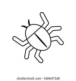 Isolated bug symbol icon vector illustration graphic design