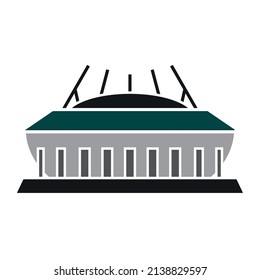 Isolated build covered stadium vector illustration