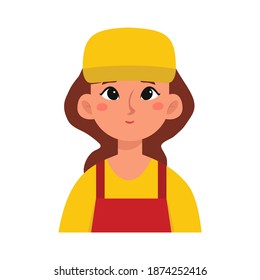 Isolated builder woman professions jobs icon- Vector