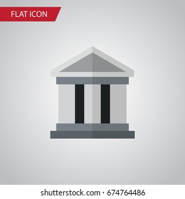 Isolated Building Flat Icon. Bank Vector Element Can Be Used For Bank, Building, Architecture Design Concept.
