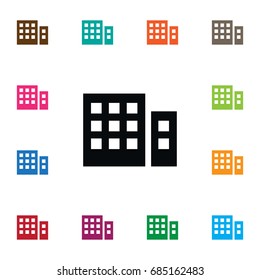 Isolated Building Icon. Apartment Vector Element Can Be Used For Building, Apartment, Residential Design Concept.