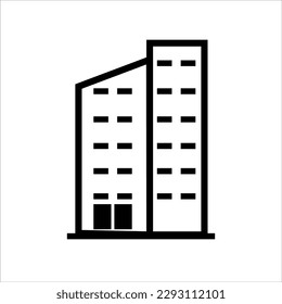 Isolated building icon. Editable stroke and color. EPS vector file