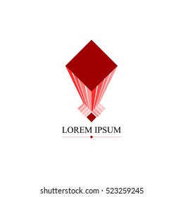 Isolated building logo with text, Vector illustration