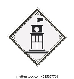 Isolated building of school concept design