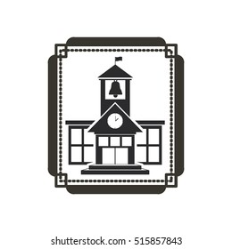 Isolated building of school concept design