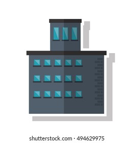 Isolated building with windows design